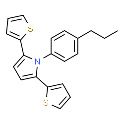 1-(4-丙基苯基)-2,5-二(2-噻吩基)-1H-吡咯结构式