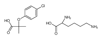 L-lysine mono[2-(p-chlorophenoxy)-2-methylpropionate]结构式