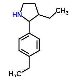 Pyrrolidine, 3-ethyl-2-(4-ethylphenyl)- (9CI)结构式