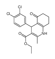 ethyl 4-(3,4-dichlorophenyl)-2-methyl-5-oxo-4,6,7,8-tetrahydro-1H-quinoline-3-carboxylate结构式
