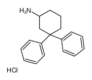3,3-diphenylcyclohexan-1-amine,hydrochloride Structure