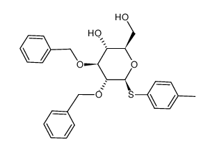 p-tolyl 2,3-di-O-benzyl-1-thio-β-D-glucopyranoside结构式
