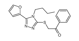 Ethanone, 2-[[4-butyl-5-(2-furanyl)-4H-1,2,4-triazol-3-yl]thio]-1-phenyl- (9CI)结构式