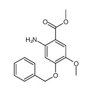 2-氨基-4-苄氧基-5-甲氧基苯甲酸甲酯结构式
