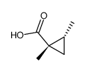 (1R,2R)-1,2-Dimethyl-cyclopropanecarboxylic acid结构式