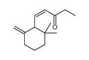 1-(2,2-dimethyl-6-methylidenecyclohexyl)pent-1-en-3-one结构式