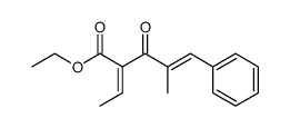 2-ethylidene-4-methyl-3-oxo-5-phenyl-pent-4-enoic acid ethyl ester结构式