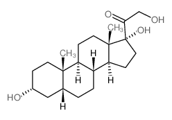 5β-Pregnane-3α,17α,21-triol-20-one结构式