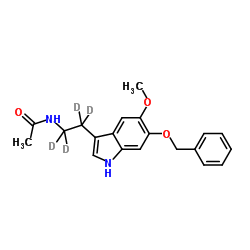 N-[2-[6-(苄氧基)-5-甲氧基吲哚-3-基]乙基]乙酰胺-d4结构式