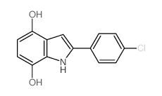 2-(4-chlorophenyl)-1H-indole-4,7-diol Structure