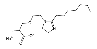 sodium 3-[2-(2-heptyl-4,5-dihydro-1H-imidazol-1-yl)ethoxy]isobutyrate Structure