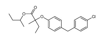 butan-2-yl 2-[4-[(4-chlorophenyl)methyl]phenoxy]-2-methyl-butanoate Structure