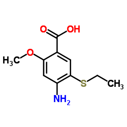 4-Amino-5-(ethylsulfanyl)-2-methoxybenzoic acid Structure