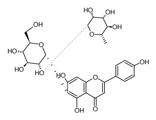 Isovitexin-2''-O-rhamnoside (2''-O-alpha-L-Rhamnopyranosyl-isovitexin) Structure