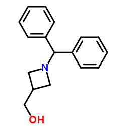 1-二苯甲基-3-羟甲基-氮杂环丁烷结构式
