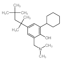 Phenol,2-cyclohexyl-6-[(dimethylamino)methyl]-4-(1,1,3,3-tetramethylbutyl)- Structure
