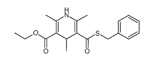 ethyl 5-((benzylthio)carbonyl)-2,4,6-trimethyl-1,4-dihydropyridine-3-carboxylate Structure