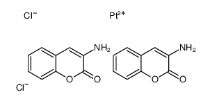 Platinum(II), bis(2-oxo-2H-1-benzopyran-3-ylammine)dichloro-, (Z)- Structure
