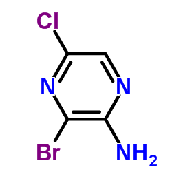 2-氨基-3-溴-5-氯吡嗪结构式