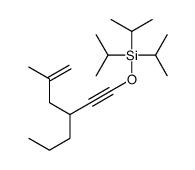 (5-methyl-3-propylhex-5-en-1-ynoxy)-tri(propan-2-yl)silane结构式