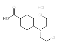 Cyclohexanecarboxylic acid, 4-[bis(2-chloroethyl)amino]-, hydrochloride结构式