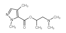 1H-Pyrazole-5-carboxylicacid,1,4-dimethyl-,2-(dimethylamino)-1-methylethylester(9CI) structure
