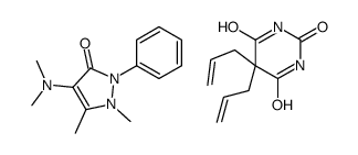 5,5-bis(prop-2-enyl)-1,3-diazinane-2,4,6-trione,4-(dimethylamino)-1,5-dimethyl-2-phenylpyrazol-3-one结构式