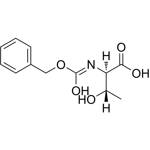N-Benzyloxycarbonyl-D-threonine Structure