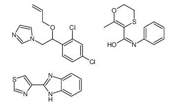 4-(1H-benzimidazol-2-yl)-1,3-thiazole,1-[2-(2,4-dichlorophenyl)-2-prop-2-enoxyethyl]imidazole,6-methyl-N-phenyl-2,3-dihydro-1,4-oxathiine-5-carboxamide结构式