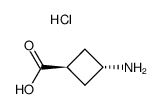 hydrochloride of trans-3-aminocyclobutane-1-carboxylic acid Structure