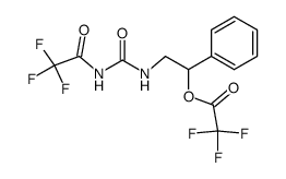 1-(2,2,2-trifluoroacetyl)-3-[2-(2,2,2-trifluoroacetyloxy)-2-phenylethyl]urea结构式