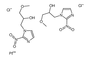 1-methoxy-3-(2-nitroimidazol-1-yl)propan-2-ol,platinum(2+),dichloride结构式