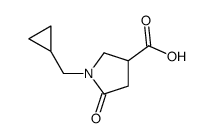 1-(环丙基甲基)-5-氧吡咯烷-3-羧酸结构式