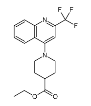 4-Piperidinecarboxylic acid, 1-[2-(trifluoromethyl)-4-quinolinyl]-, ethyl ester Structure
