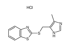2-(5-Methyl-3H-imidazol-4-ylmethylsulfanyl)-benzothiazole; hydrochloride Structure
