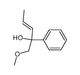 (E)-1-methoxy-2-phenylpent-3-en-2-ol结构式