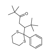 2,2,6,6-tetramethyl-5-(2-phenyl-1,3-dithian-2-yl)heptan-3-one结构式