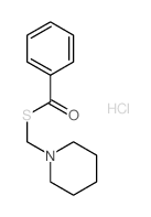 Benzenecarbothioicacid, S-(1-piperidinylmethyl) ester, hydrochloride (1:1) Structure