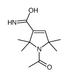 1-乙酰基-2,2,5,5-四甲基-3-吡咯啉-3-羧酰胺结构式