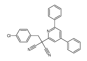 2-[(4-chlorophenyl)methyl]-2-(4,6-diphenylpyridin-2-yl)propanedinitrile结构式