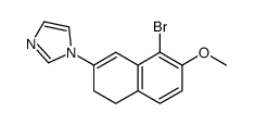 1-(8-bromo-7-methoxy-3,4-dihydronaphthalen-2-yl)imidazole结构式