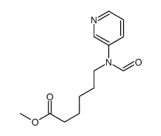 methyl 6-[formyl(pyridin-3-yl)amino]hexanoate结构式