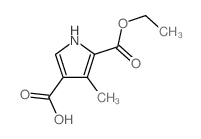 5-(乙氧基羰基)-4-甲基-1H-吡咯-3-羧酸结构式