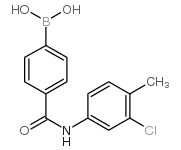 4-(3-氯-4-甲基苯基氨甲酰基)苯硼酸结构式