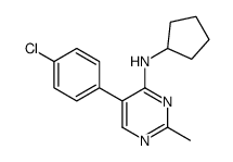 5-(4-氯苯基)-n-环戊基-2-甲基嘧啶-4-胺结构式