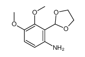 2-(1,3-dioxolan-2-yl)-3,4-dimethoxyaniline结构式