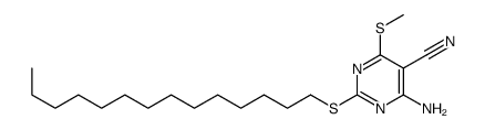 4-amino-6-methylsulfanyl-2-tetradecylsulfanylpyrimidine-5-carbonitrile Structure