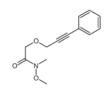 N-methoxy-N-methyl-2-(3-phenylprop-2-ynoxy)acetamide结构式