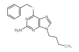 9H-Purin-2-amine,9-butyl-6-[(phenylmethyl)thio]- Structure