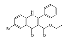 ethyl 6-bromo-4-oxo-2-phenyl-1H-quinoline-3-carboxylate结构式